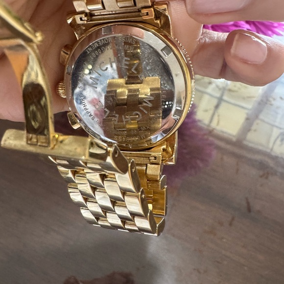 $3500 Michele Sport Sail Chronograph Diamond Watch – 38MM, Gold Plated! - Picture 12 of 16
